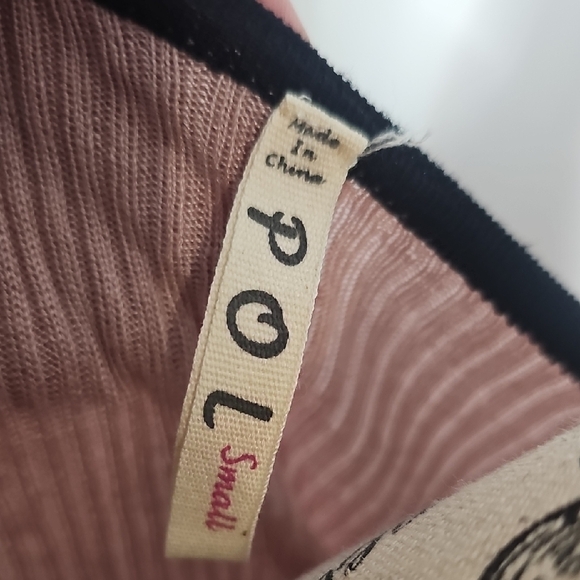 POL Pink Ribbed Top - Picture 2 of 5